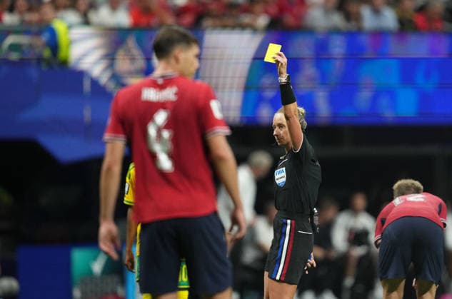 Tori Penso (USA) gestures during Chezia and South Africa , Group A FIFA World Cup, WM, Weltmeisterschaft, Fussball 2026, Atlanta Stadium, Atlanta, United States on June 18, 2026. Thor Wegner DeFodi Images. (Photo by DeFodi Images) -