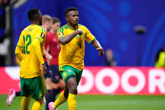 June 18, 2026, Arlington, Texas, United States: Teboho Mokoena of South Africa celebrates a goal during the FIFA World Cup, WM, Weltmeisterschaft, Fussball 2026 Group A match between Czechia and South Africa at Atlanta Stadium on June 18, 2026 in Atlanta, Georgia. Czechia V South Africa: Group A - FIFA World Cup 2026  - ZUMAa181 20260618_zaa_a181_034 Copyright: xJosexBretonx
