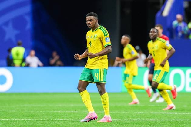 RECORD DATE NOT STATED FIFA World Cup, WM, Weltmeisterschaft, Fussball 2026 - Group A - Czech Republic v South Africa Teboho Mokoena player of South Africa celebrates his goal during the match between Czech Republic and South Africa in the second round of Group A of the 2026 FIFA World Cup group stage at Atlanta Stadium, in Georgia, United States, on Thursday, June 18, 2026.(Foto: William Volcov Brazil Photo Press IMAGO) Sports Atlanta GA United States of America Copyright: xWILLIAMxVOLCOVx