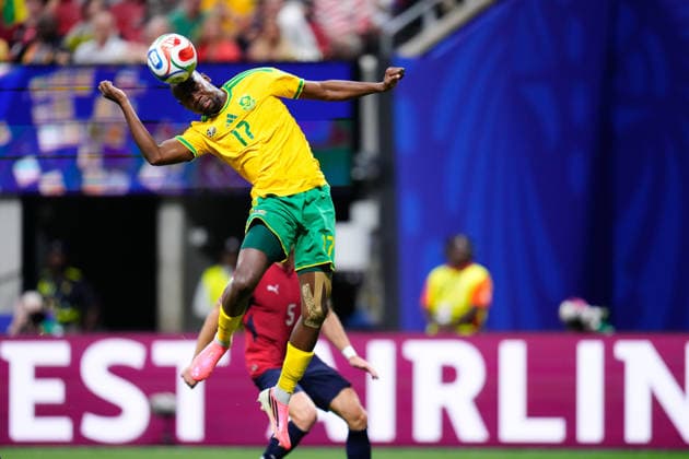 Czechia v South Africa: Group A - FIFA World Cup, WM, Weltmeisterschaft, Fussball 2026 Evidence Makgopa of South Africa in action during the FIFA World Cup 2026 Group A match between Czechia and South Africa at Atlanta Stadium on June 18, 2026 in Atlanta, Georgia. Atlanta GA United States  Copyright: xJosexBretonx originalFilename:bretonhernandez-czechiav260618_nppM5.jpg