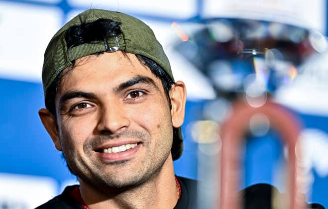 June 18, 2026, Doha, Qatar: Indian javelin thrower Neeraj Chopra, attends a press conference, PK, Pressekonferenz ahead of the Doha Diamond League athletics meeting in Doha. The Doha Diamond League meeting is scheduled to take place on June 19, 2026. Doha Qatar - ZUMAs197 20260618_aaa_s197_069 Copyright: xNoushadxVariyattiyakkalx