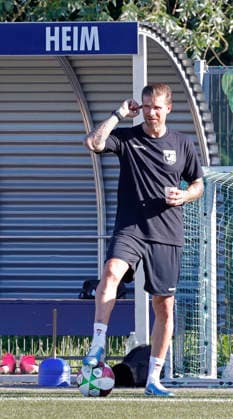 18.06.2026 Fussball Erstes öffentliches Training mit Ex SV Darmstadt 98 Profifussballer und neuer Trainer Tobias KEMPE beim Germania Eberstadt bei 35 Grad Darmstadt-Eberstadt Hessen Deutschland