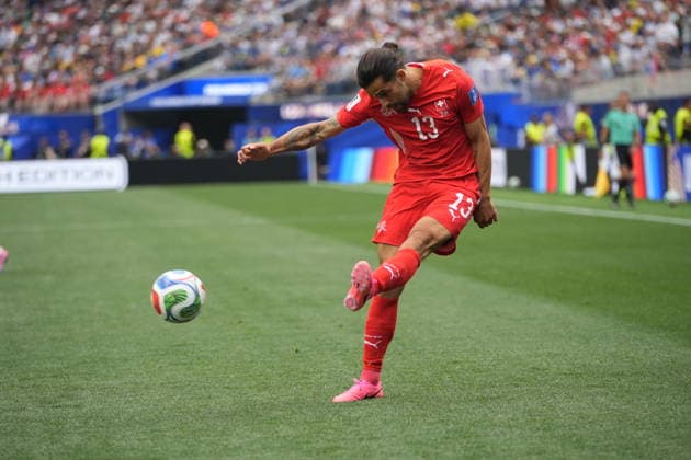Switzerland v Bosnia and Herzegovina - FIFA World Cup, WM, Weltmeisterschaft, Fussball 2026 - Group B LOS ANGELES, UNITED STATES - JUNE 18: Ricardo Rodriguez of Switzerland in action during the 2026 FIFA World Cup First Stage Group B match between Switzerland and Bosnia and Herzegovina at the Los Angeles Stadium (SoFi Stadium) in Inglewood, California, United States on June 18, 2026. Tayfun Coskun Anadolu California United States. Editorial use only. Please get in touch for any other usage.  Copyright: x2026xAnadoluxTayfunxCoskunx