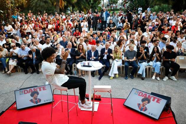 OGC NICE - CEREMONIE POUR DANTE PHOTOPQR NICE MATIN Dylan Meiffret ; Nice ; 18 06 2026 ; Ceremonie d hommage a Dante qui prend sa retraite de l OGC Nice, a la villa Massena, en presence de nombreux fans. Nice, France, june 18th 2026 Obrigado, Dante: A final farewell to the Captain OGC Nice and the City of Nice welcomed 1,000 people to the Villa Masséna for a tribute to Dante. After ten years in the red and black, Dante is preparing to turn the page on this exceptional chapter of his story with OGC Nice. Nice France  Copyright: xPHOTOPQR NICExMATIN MAXPPPxDylanxMeiffretx 20260618NIM3243 20260618NIM3249