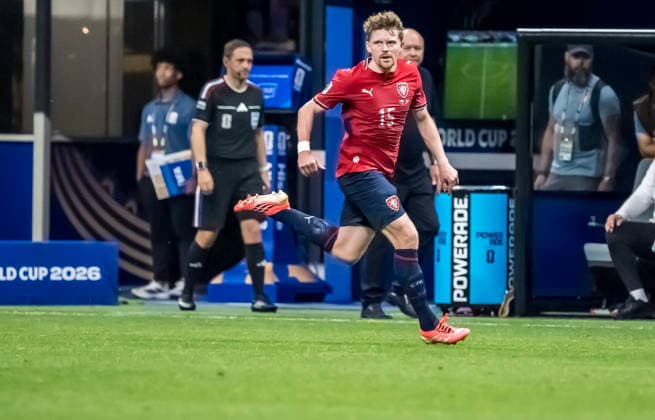 June 18, 2026, Atlanta, Georgia, USA: Czechia midfielder Pavel Sulc (15) plays against South Africa at their FIFA World Cup, WM, Weltmeisterschaft, Fussball First Stage Group A match in ATLANTA, Georgia. The game ends in a 1:1 draw. World Cup: First Stage Group A: Czechia 1:1 South Africa  - ZUMAa161 20260618_aaa_a161_160 Copyright: xWalterxArcex xGMGx