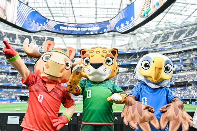 The official mascots of the 2026 FIFA World Cup, WM, Weltmeisterschaft, Fussball during a FIFA Men’s World Cup 2026 Group Stage football match between Switzerland and Bosnia and Herzegovina at Los Angeles Stadium, in Inglewood on June 18th 2026 (Photo by Nayra Halm SPP)  Copyright: xNayraxHalm SPPx Sportspressphoto_SPR169987