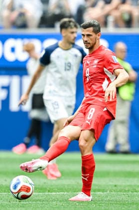 Remo Freuler of Switzerland passes the ball during a FIFA Men’s World Cup 2026 Group Stage football match between Switzerland and Bosnia and Herzegovina at Los Angeles Stadium, in Inglewood on June 18th 2026 (Photo by Nayra Halm SPP)  Copyright: xNayraxHalm SPPx Sportspressphoto_SPR170028
