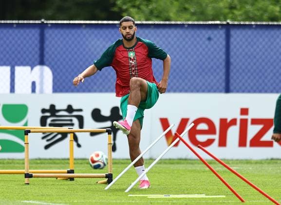 Ismael Saibari of Morocco Morocco Training, 2026 FIFA World Cup, WM, Weltmeisterschaft, Fussball Football, Revolution Training Centre, Foxborough, Massachusetts, USA - 18 Jun 2026Charlotte Atrium Health Performance Park United States of America EDITORIAL USE ONLY No use with unauthorised audio, video, data, fixture lists, club league logos or live services. Online in-match use limited to 120 images, no video emulation. No use in betting, games or single club league player publications.  Copyright: xMichaelxZemanek Shutterstockx 16934887a