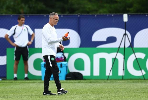 Mohamed Ouahbi head coach of Morocco Morocco Training, 2026 FIFA World Cup, WM, Weltmeisterschaft, Fussball Football, Revolution Training Centre, Foxborough, Massachusetts, USA - 18 Jun 2026Charlotte Atrium Health Performance Park United States of America EDITORIAL USE ONLY No use with unauthorised audio, video, data, fixture lists, club league logos or live services. Online in-match use limited to 120 images, no video emulation. No use in betting, games or single club league player publications.  Copyright: xMichaelxZemanek Shutterstockx 16934887i