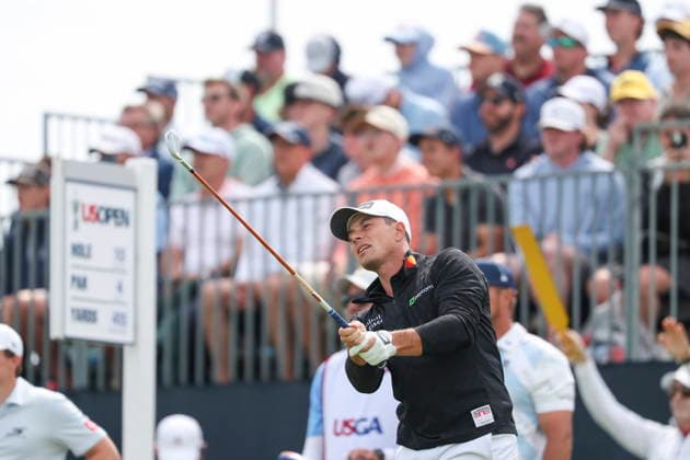US Open Golf Championship - Round 1 Viktor Hovland of Norway tees off during the first round of the 2026 US Open golf tournament at the Shinnecock Hills Golf Club in Southampton, New York, USA, 18 June 2026. SOUTHAMPTON NEW YORK UNITED STATES  Copyright: xSARAHxYENESELx