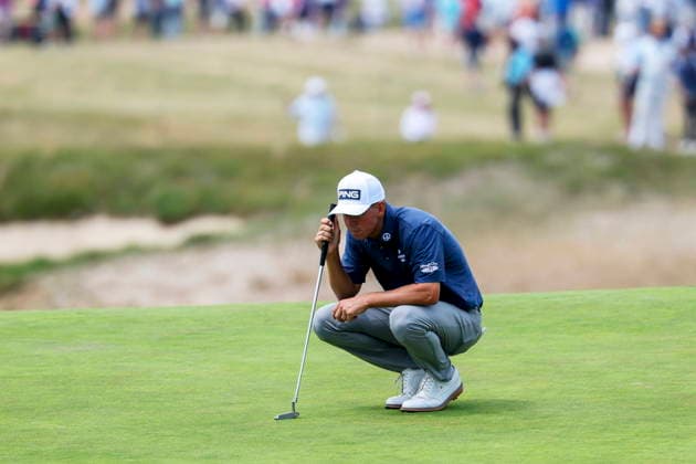 US Open Golf Championship - Round 1 Sam Stevens of the US prepares to putt on the ninth hole during the first round of the 2026 US Open golf tournament at the Shinnecock Hills Golf Club in Southampton, New York, USA, 18 June 2026. SOUTHAMPTON NEW YORK UNITED STATES  Copyright: xSARAHxYENESELx