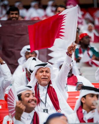 FIFA World Cup, WM, Weltmeisterschaft, Fussball 2026 - Group B - Canada vs Qatar Fans cheer for Qatar prior to the FIFA World Cup 2026 group stage match Canada against Qatar, in Vancouver, Canada, 18 June 2026. VANCOUVER Canada  Copyright: xBOBxFRIDx