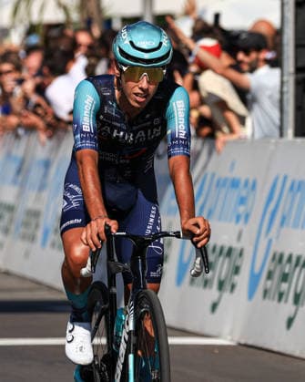 89th Tour De Suisse 2026 - Stage 2 Afonso Eulalio of Portugal and Team Bahrain - Victorious crosses the finish line at Stage 2 of the 89th Tour de Suisse 2026 in Locarno, Switzerland, on June 18, 2026. Locarno Switzerland  Copyright: xPalxGöllnerx originalFilename:gollner-notitle260618_nphQv.jpg