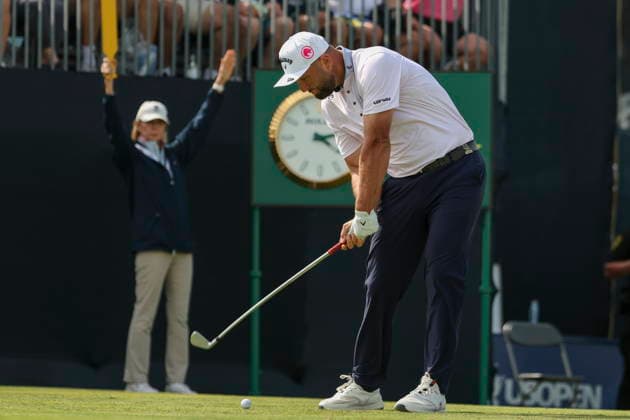 US Open Golf Championship - Round 1 Jon Rahm of Spain tees off during the first round of the 2026 US Open golf tournament at Shinnecock Hills Golf Club in Southampton, New York, USA, 18 June 2026. SOUTHAMPTON NEW YORK UNITED STATES  Copyright: xSARAHxYENESELx