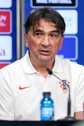 Croatia Training And press conference, PK, Pressekonferenz - FIFA World Cup, WM, Weltmeisterschaft, Fussball 2026 Head Coach of Croatia Zlatko Dalic speaks with a media during the press conference of Croatia National Football Team at training centre at Episcopal High School on June 18, 2026 in Alexandria, Virginia.  IgorxKralj PIXSELL