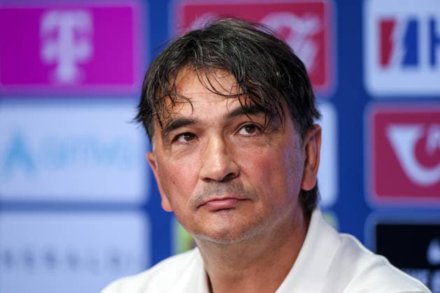 Croatia Training And press conference, PK, Pressekonferenz - FIFA World Cup, WM, Weltmeisterschaft, Fussball 2026 Head Coach of Croatia Zlatko Dalic speaks with a media during the press conference of Croatia National Football Team at training centre at Episcopal High School on June 18, 2026 in Alexandria, Virginia.  IgorxKralj PIXSELL