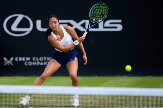 Lexus Nottingham Open - Day Four Ann Li competes during the Round of 16 singles match at the 2026 Lexus Nottingham Open Women s tennis tournament at the Nottingham Tennis Centre in Nottingham, England, on June 18, 2026. Nottingham Great Britain United Kingdom  Copyright: xOwenxHammondx originalFilename:hammond-2026lexu260618_npEo6.jpg