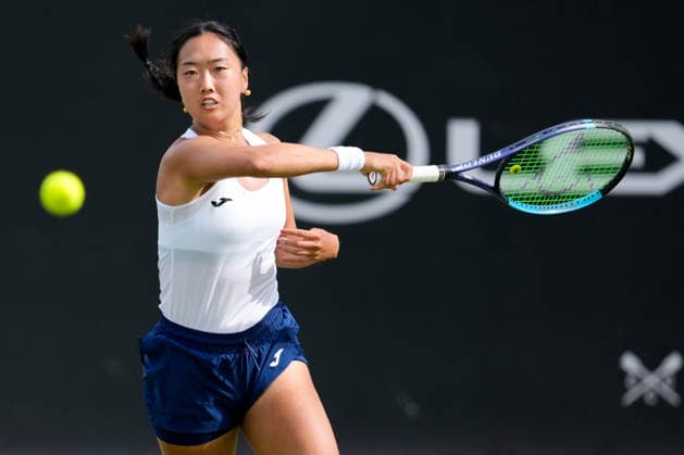 Lexus Nottingham Open - Day Four Ann Li competes during the Round of 16 singles match at the 2026 Lexus Nottingham Open Women s tennis tournament at the Nottingham Tennis Centre in Nottingham, England, on June 18, 2026. Nottingham Great Britain United Kingdom  Copyright: xOwenxHammondx originalFilename:hammond-2026lexu260618_npH5e.jpg