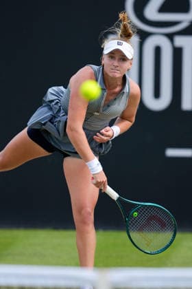 Lexus Nottingham Open - Day Four Taylah Preston in action during the Round of 16 Singles match at the 2026 Lexus Nottingham Open Women s tennis tournament at the Nottingham Tennis Centre in Nottingham, England, on June 18, 2026. Nottingham Great Britain United Kingdom  Copyright: xOwenxHammondx originalFilename:hammond-2026lexu260618_npuQu.jpg