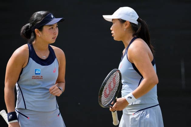 Lexus Nottingham Open - Day Four Aldila Sutjiadi and Janice Tjen compete during their quarterfinal doubles match at the 2026 Lexus Nottingham Open Women s tennis tournament at the Nottingham Tennis Centre in Nottingham, England, on June 18, 2026. Nottingham Great Britain United Kingdom  Copyright: xOwenxHammondx originalFilename:hammond-2026lexu260618_npfmO.jpg