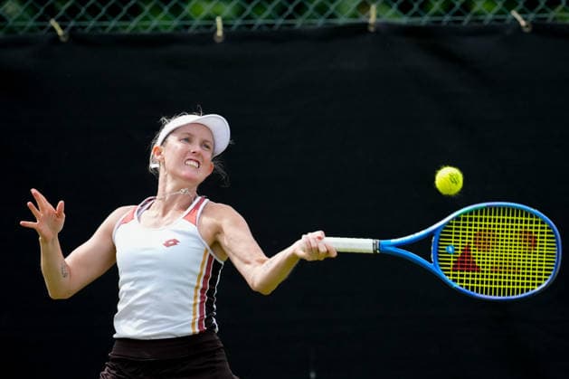 Lexus Nottingham Open - Day Four Storm Hunter competes during a quarterfinal doubles match at the 2026 Lexus Nottingham Open Women s tennis tournament at the Nottingham Tennis Centre in Nottingham, England, on June 18, 2026. Nottingham Great Britain United Kingdom  Copyright: xOwenxHammondx originalFilename:hammond-2026lexu260618_npTjk.jpg