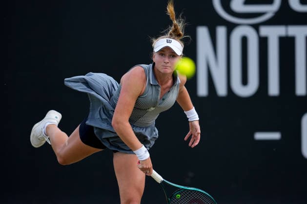 Lexus Nottingham Open - Day Four Taylah Preston in action during the Round of 16 Singles match at the 2026 Lexus Nottingham Open Women s tennis tournament at the Nottingham Tennis Centre in Nottingham, England, on June 18, 2026. Nottingham Great Britain United Kingdom  Copyright: xOwenxHammondx originalFilename:hammond-2026lexu260618_npxUK.jpg