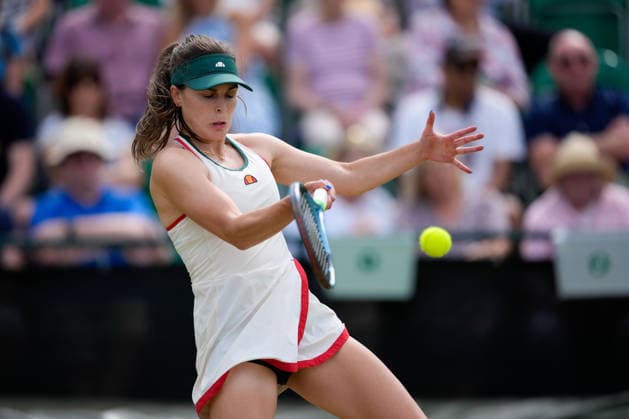 Lexus Nottingham Open - Day Four Maia Lumsden competes during the quarterfinal doubles match at the 2026 Lexus Nottingham Open Women s tennis tournament at the Nottingham Tennis Centre in Nottingham, England, on June 18, 2026. Nottingham Great Britain United Kingdom  Copyright: xOwenxHammondx originalFilename:hammond-2026lexu260618_npnNl.jpg
