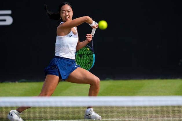 Lexus Nottingham Open - Day Four Ann Li competes during the Round of 16 singles match at the 2026 Lexus Nottingham Open Women s tennis tournament at the Nottingham Tennis Centre in Nottingham, England, on June 18, 2026. Nottingham Great Britain United Kingdom  Copyright: xOwenxHammondx originalFilename:hammond-2026lexu260618_npxdy.jpg