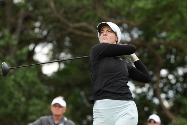 Meijer LPGA, Golf Damen Classic BELMONT, MICHIGAN - JUNE 18: Cassie Porter of Australia plays her tee shot on the 4th hole during the first round of the Meijer LPGA Classic for Simply Give golf tournament at Blythefield Country Club in Belmont, MI, USA Thursday, June 18, 2026. Belmont Michigan United States  Copyright: xJorgexLemusx originalFilename:lemus-meijerlp260618_npjiO.jpg