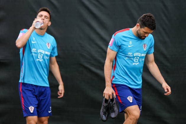 Croatia Training And press conference, PK, Pressekonferenz - FIFA World Cup, WM, Weltmeisterschaft, Fussball 2026 Nikola Moro and Mateo Kovacic of Croatia during the training session at training centre at Episcopal High School on June 18, 2026 in Alexandria, Virginia.  IgorxKralj PIXSELL