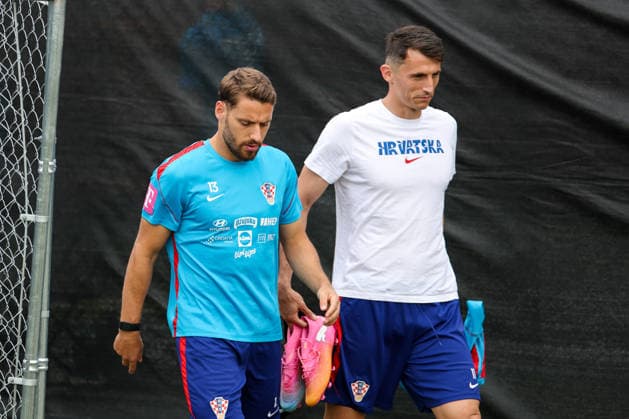 Croatia Training And press conference, PK, Pressekonferenz - FIFA World Cup, WM, Weltmeisterschaft, Fussball 2026 Nikola Vlasic and Ante Budimir of Croatia during the training session at training centre at Episcopal High School on June 18, 2026 in Alexandria, Virginia.  IgorxKralj PIXSELL
