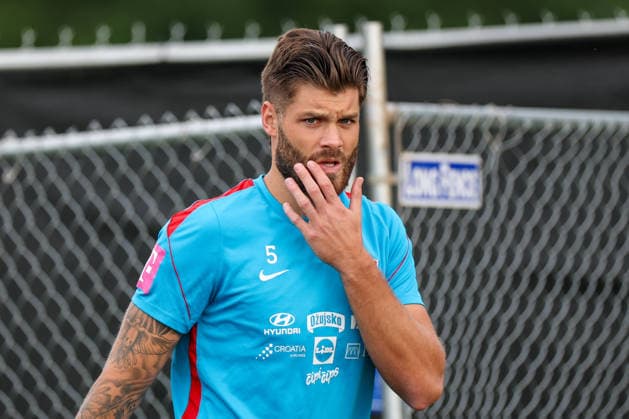Croatia Training And press conference, PK, Pressekonferenz - FIFA World Cup, WM, Weltmeisterschaft, Fussball 2026 Duje Caleta Car of Croatia during the training session at training centre at Episcopal High School on June 18, 2026 in Alexandria, Virginia.  IgorxKralj PIXSELL