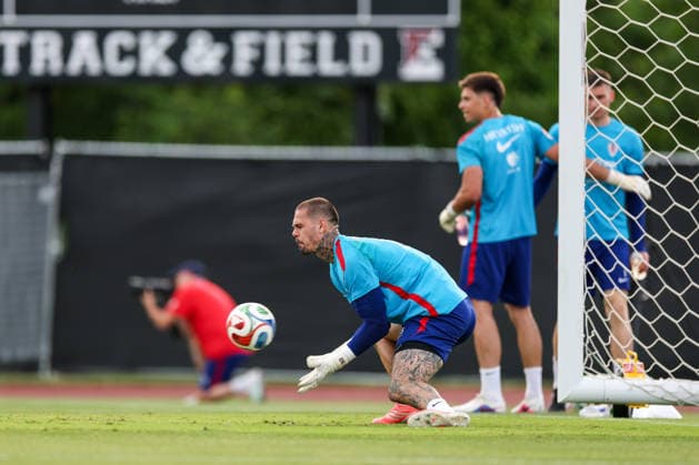 Croatia Training And press conference, PK, Pressekonferenz - FIFA World Cup, WM, Weltmeisterschaft, Fussball 2026 Dominik Kotarski of Croatia during the training session at training centre at Episcopal High School on June 18, 2026 in Alexandria, Virginia.  IgorxKralj PIXSELL