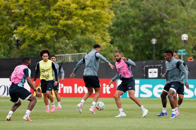 Players of Panama participate in a training session at the Nottawasaga sports complex in Ontario, Canada, 18 June 2026. Panama s national team, Nationalteam training in Canada !ACHTUNG: NUR REDAKTIONELLE NUTZUNG!  Copyright: xBienvenidoxVelascox GR5008 20260618-55020640806_1