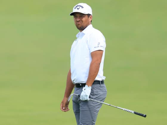 Xander Schauffele prepares to hit an approach shot on the 1st fairway during the first round of the 126th U.S. Open Golf Championship at Shinnecock Hills Golf Club in Southampton, NY, on Thursday, June 18, 2026.  NYC20260618917 COREYxSIPKIN