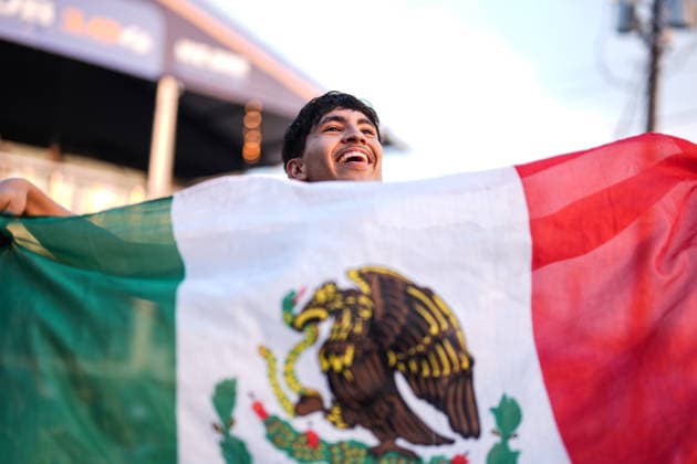 Fans watch Mexico-South Korea match on giant screens in Houston HOUSTON, UNITED STATES - JUNE 18: Soccer fans watch the 2026 FIFA World Cup, WM, Weltmeisterschaft, Fussball Group A match between Mexico and South Korea on a giant screen at the FIFA Fan Festival in Houston, Texas, United States, on June 18, 2026. Hakan Akgun Anadolu Texas United States. Editorial use only. Please get in touch for any other usage.  Copyright: x2026xAnadoluxHakanxAkgunx