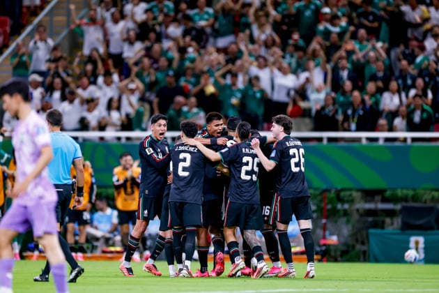 FIFA World Cup, WM, Weltmeisterschaft, Fussball 2026 MEXICO VS SOUTH KOREA FIFA WORLD CUP 2026 MEXICO VS SOUTH KOREA MEXICO VS SOUTH KOREA 18062026 GUADALAJARA, JALISCO. Action photo of players of Mexico celebrating a goal, during Round 1 Group A game of the FIFA World Cup 2026, held at the Estadio Guadalajara at Guadalajara, Jalisco. . Foto de accion de jugadores de Mexico celebrando un gol, durante juego de Ronda 1 del Grupo A de la Copa del Mundo 2026 de la FIFA, celebrado en el Estadio Guadalajara en Guadalajara, Jalisco. PHOTO BY IMAGENSHOP AGENCIA FOTOGRAFICA GUADALAJARA JALISCO MEXICO