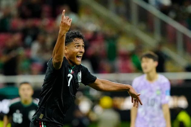 FIFA World Cup, WM, Weltmeisterschaft, Fussball 2026 - Group A - Mexico vs South Korea Luis Romo of Mexico celebrates a goal during a Group A match in the FIFA World Cup 2026 Mexico against South Korea at Akron Stadium in Guadalajara, Mexico, 18 June 2026. GUADALAJARA Mexico  Copyright: xFranciscoxGuascox