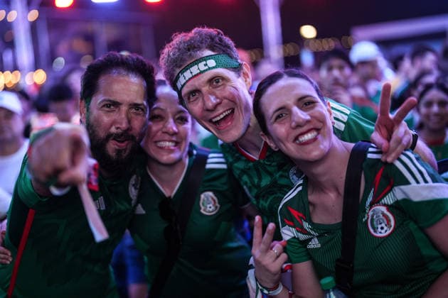 Fans celebrate Mexico s victory at FIFA Fan Festival in Houston HOUSTON, UNITED STATES - JUNE 18: Soccer fans celebrate after watching Mexico defeat South Korea in the 2026 FIFA World Cup, WM, Weltmeisterschaft, Fussball Group A match on a giant screen at the FIFA Fan Festival in Houston, Texas, United States, on June 18, 2026. Hakan Akgun Anadolu Texas United States. Editorial use only. Please get in touch for any other usage.  Copyright: x2026xAnadoluxHakanxAkgunx