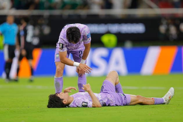 FIFA World Cup, WM, Weltmeisterschaft, Fussball 2026 - Group A - Mexico vs South Korea South Korean players react at the end of a Group A match in the FIFA World Cup 2026 Mexico against South Korea at Akron Stadium in Guadalajara, Mexico, 18 June 2026. GUADALAJARA Mexico  Copyright: xFranciscoxGuascox