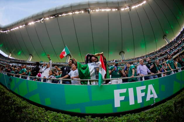 FIFA World Cup, WM, Weltmeisterschaft, Fussball 2026 - Group A - Mexico vs South Korea Fans in Mexico celebrate at the end of a Group A match in the FIFA World Cup 2026 Mexico against South Korea at Akron Stadium in Guadalajara, Mexico, 18 June 2026. GUADALAJARA Mexico  Copyright: xFranciscoxGuascox