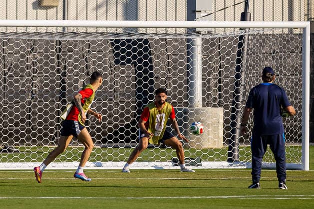 Paraguayan soccer players are participating in a training session at the Spartan Soccer Complex in San Jose, California, United States, 18 June 2026. Paraguay national team, Nationalteam Training in the United States !ACHTUNG: NUR REDAKTIONELLE NUTZUNG!  Copyright: xMIGUELxGUTIÉRREZx GR5178 20260619-55020641832_1