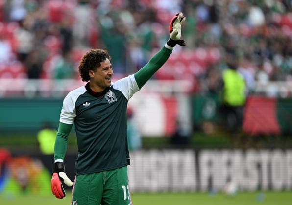 (260619) -- GUADALAJARA, June 19, 2026 -- Guillermo Ochoa of Mexico gestures before a group A match between Mexico and South Korea at the 2026 FIFA World Cup, WM, Weltmeisterschaft, Fussball at Guadalajara Stadium in Guadalajara, Mexico, June 18, 2026. ) (SP)MEXICO-GUADALAJARA-FOOTBALL-FIFA WORLD CUP-GROUP A-MEX VS KOR LixMuzi 