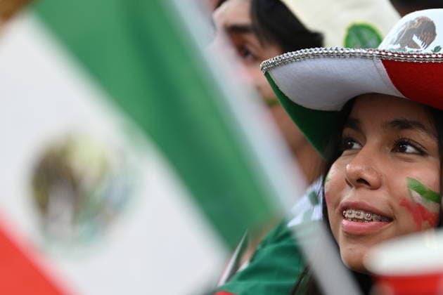 Mexicans Gather at the Monterrey Fan Fest Mexican fans react during the broadcast of the 2026 FIFA World Cup, WM, Weltmeisterschaft, Fussball match between Mexico and South Korea at the Fan Fest in Monterrey, Mexico, 18 June 2026. Monterrey Mexico  Copyright: xMiguelxSierrax