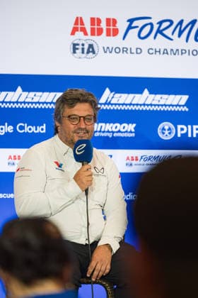 2026 FORMULA E SANYA ePRIX BERTRAND FrÃ dÃ ric, Mahindra Racing Team Principal and CEO, portrait press conference, PK, Pressekonferenz conference de presse during the 2026 Sanya ePrix, 11th round of the 2025-26 ABB FIA Formula E World Championship, WM, Weltmeisterschaft on the Sanya Street Circuit from June 18 to 20, 2026 in Sanya, China - SanyaChina  Copyright: xCLEMENTxLUCKx