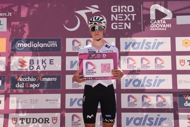 Italy s Daniele Forlin of Movistar Team Academy carte giovani prize during Stage 6 of the Giro Next Gen 2026, from Velletri to Subiaco-Monte Livata, Italy, Friday, June 19, 2026.  Copyright: xMassimoxPaolone LaPressex