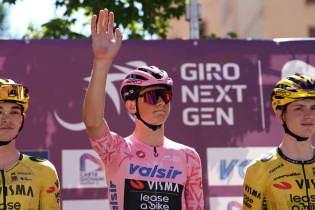 Belgium s Matisse Van Kerckhove of Team Visma Lease A Bike Development during Stage 6 of the Giro Next Gen 2026, from Velletri to Subiaco-Monte Livata, Italy, Friday, June 19, 2026.  Copyright: xMassimoxPaolone LaPressex
