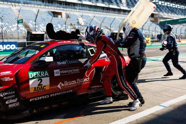 ADAC GT Masters, 5. + 6. Rennen DEKRA Lausitzring 2026 2 Ford Mustang GT3, Haupt Racing Team: Kiano Blum, Niklas Kalus - picture by Gruppe C Photography Schipkau DEKRA Lausitzring Brandenburg Germany Copyright: xGruppexCxPhotographyx