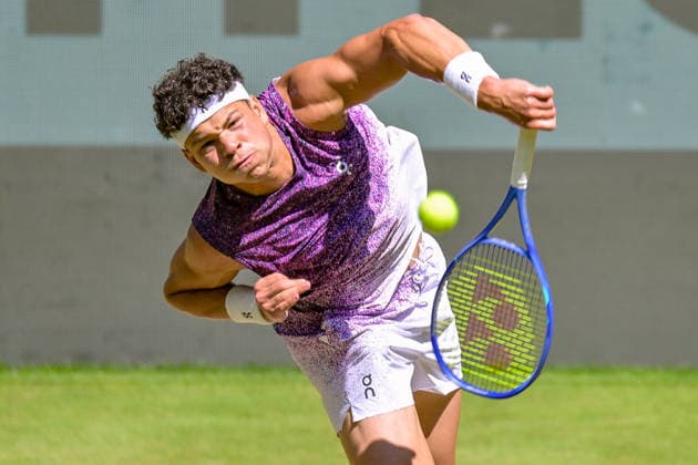 Ben Shelton USA 19.06.2026 ¢ Tennis ¢ TERRA WORTMANN OPEN ¢ ATP, Tennis Herren 500, heristo-arena-Halle (Westfalen), TERRA WORTMANN OPEN, NRW Germany