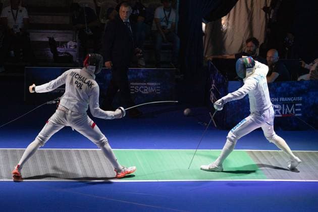 June 19, 2026, Antony, Hauts-De-Seine, France: Paris, France: Italy defeated Poland in the quarterfinals of the team men s o po e event at the European Fencing Championships in Antony. Antony France - ZUMAp284 20260619_zip_p284_019 Copyright: xMickaelxPintax